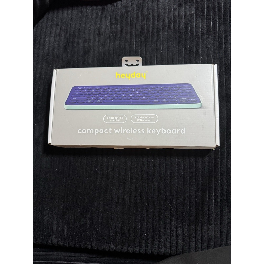 heyday Compact Wireless Keyboard Spring‎ Purple Bluetooth 5.1 NEW